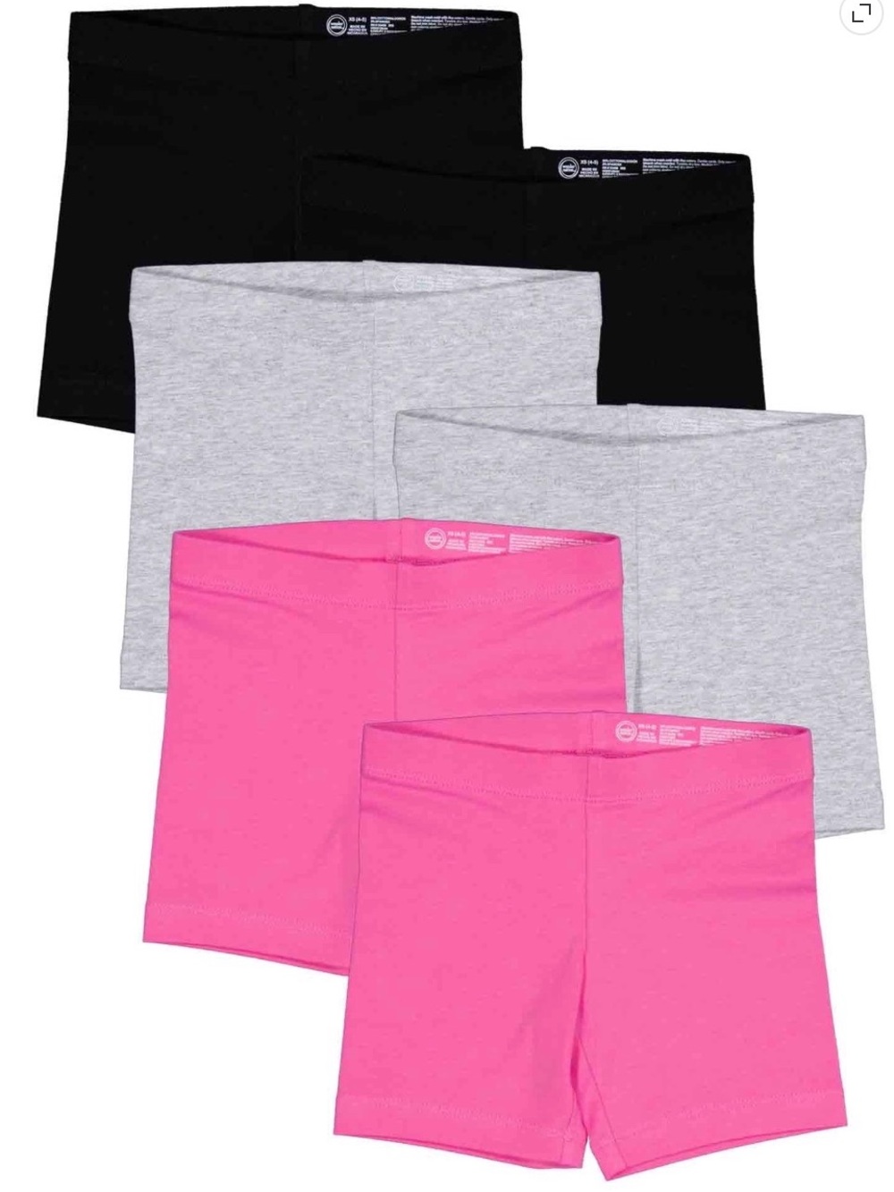 Wonder Nation Girls Bike Shorts 6-pack